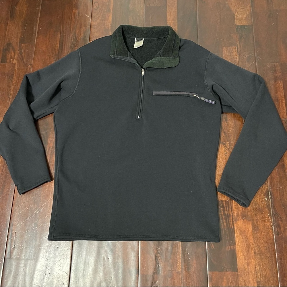 Vintage Patagonia 1/4 Zip Pullover Black Men’s Large Made In USA